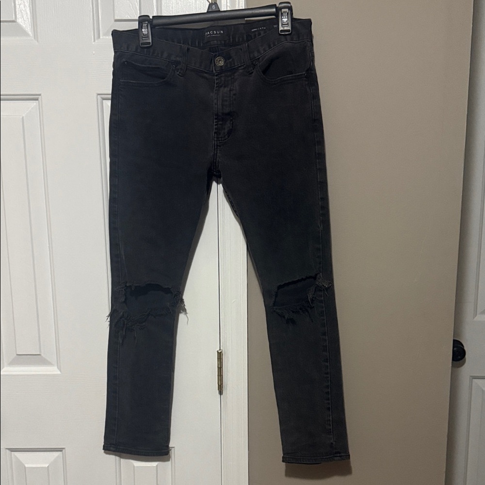 PacSun Men’s Black Distressed Skinny Jeans | 32x30 | Street Style 🖤
